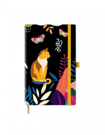Agenda 130X210 Gato Q80 Semanal 2026 Papiro