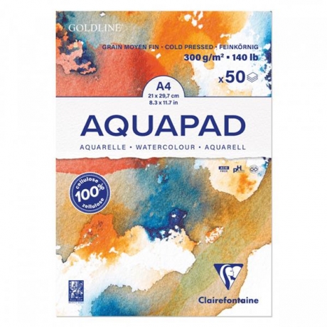 Bloco Aquapad A4 Clairefontaine 300G - 50 Fls