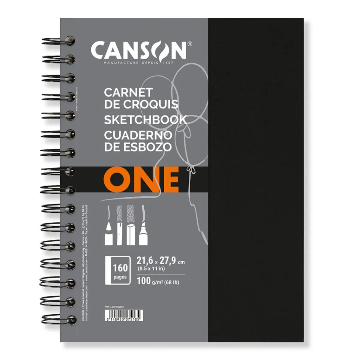 Bloco Art Book A4 Canson C/ Espiral