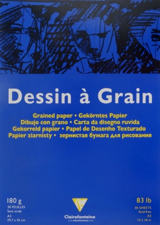 Bloco Dessin À Grain A3 Clairefontaine 180G