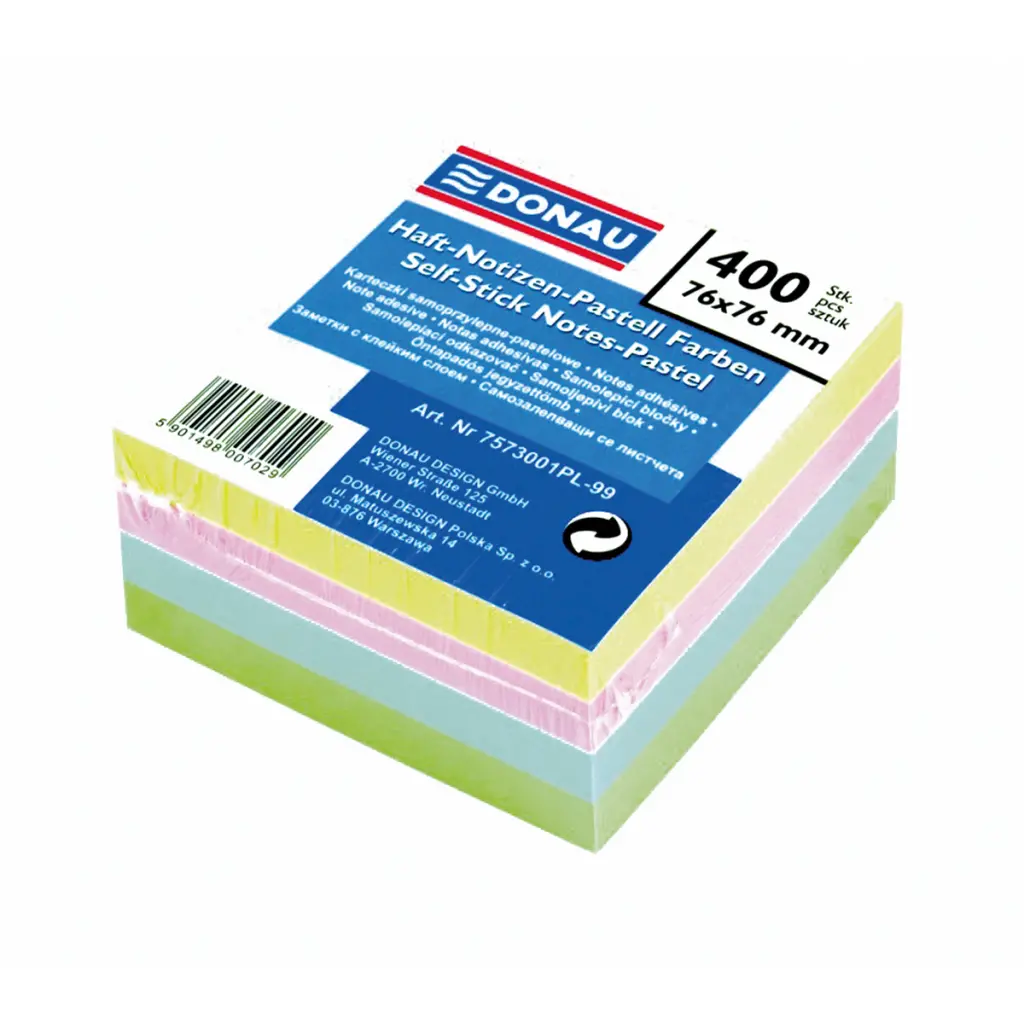 Bloco Post-It 76X76 Mm 400 Fls Pastel St