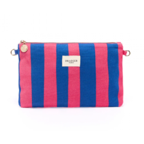 Bolsa C/ Fecho Riscas Framboesa Draeger