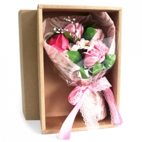 Bouquet De Flores Rosa De Sabão Sfb-10 Em