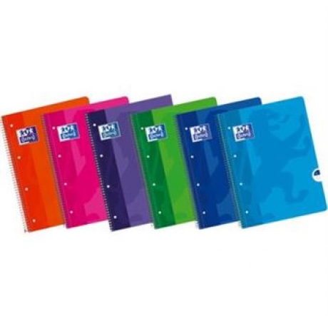Caderno A4 Oxford Quadriculado Cores St