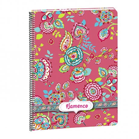 Caderno A4 Pautado 80 Fls Flamenco