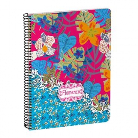 Caderno A5 Quadriculado 80 Fls Flamenco