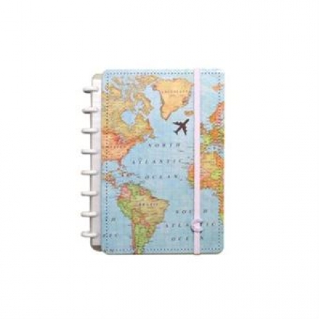 Caderno Inteligente A5 Mapa Mundo