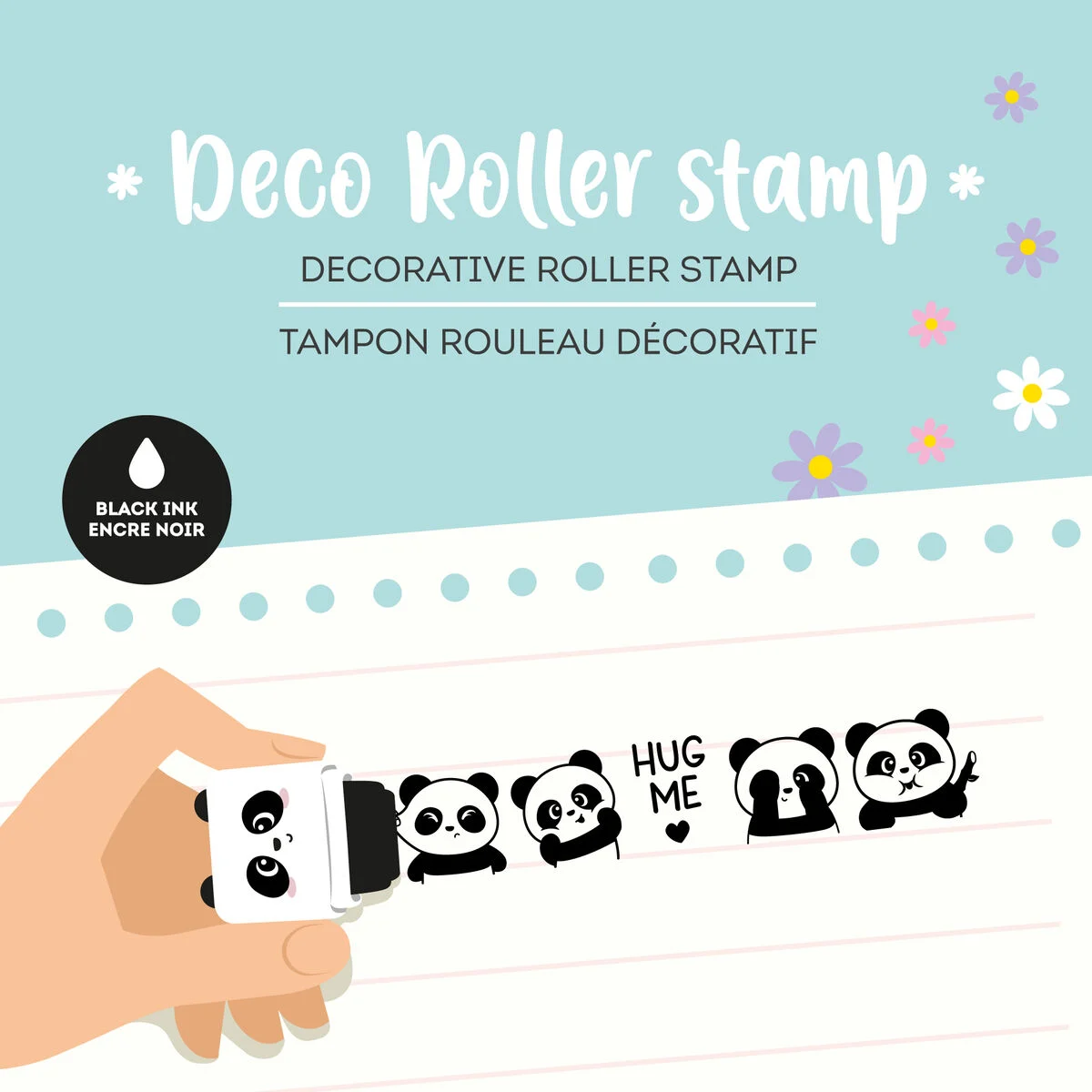 Carimbo Roller Decorativo Panda Legami