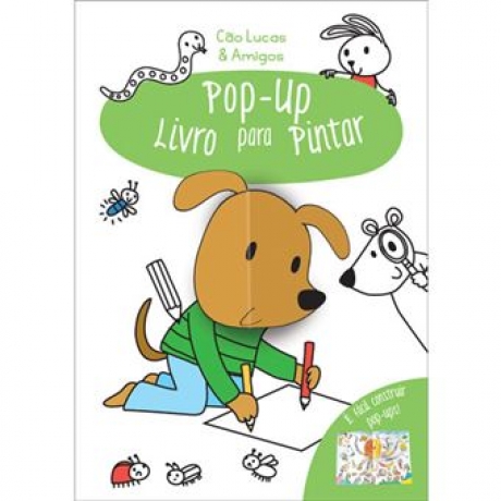 Cão Lucas & Amigos Pop-Up Livro Para Pintar