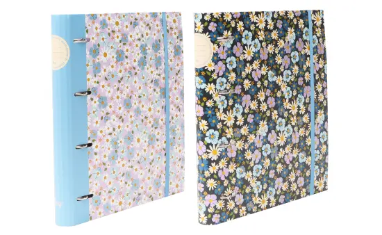 Dossier A4 C/Elásticos Flowers C/ Folhas