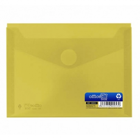 Envelope Plástico A6 Amarelo C/Velcro