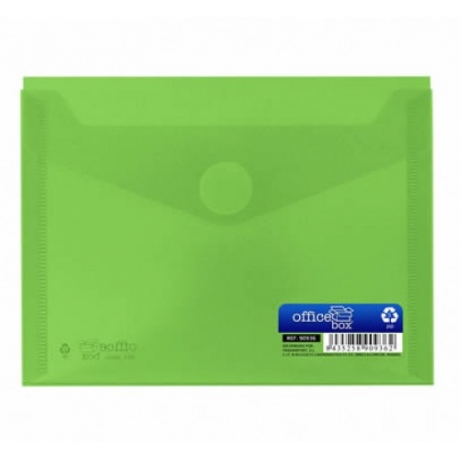 Envelope Plástico A6 Verde C/Velcro Office