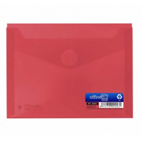 Envelope Plástico A6 Vermelho C/Velcro
