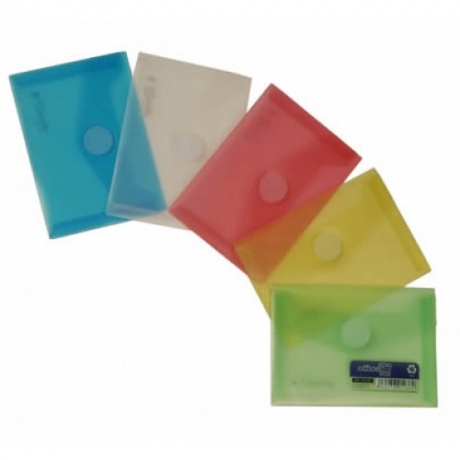 Envelope Plástico A7 Verde C/Velcro Office