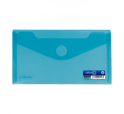 Envelope Plástico Dl Azul C/Velcro Office