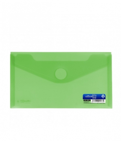 Envelope Plástico Dl Verde C/Velcro Office