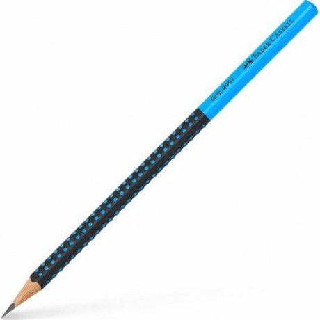 Lápis Grip 2 Tons - Azul E Preto Hb