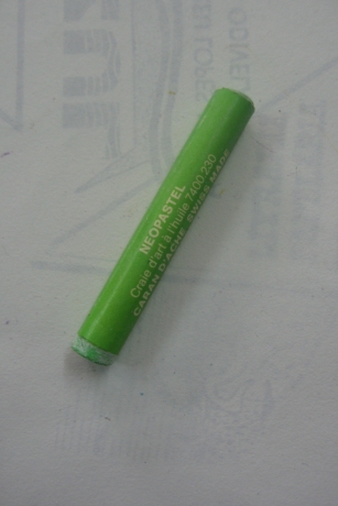 Lápis Verde Amarel Neopastel Caran D\'Ache