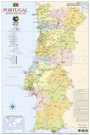 Mapa Portugal 2F Plastificado