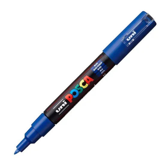 Marcador Posca Uni Azul Pc-1M