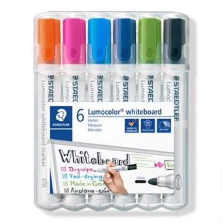 Marcadores C/6 Lumocolor Quadro Branco