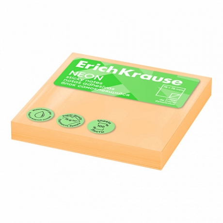 Post-It Erichkrause 7575 Laranja