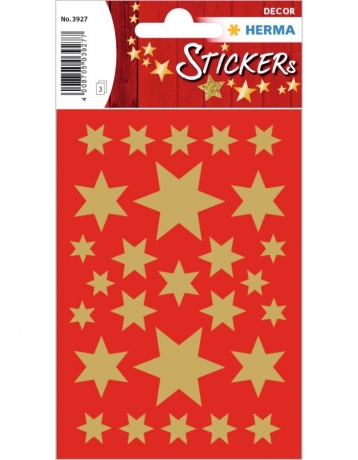 Stickers Estrelas Douradas - Decor 3927